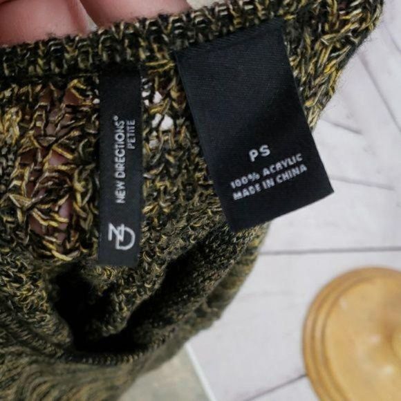 New direction knitted Petite Small Quarter sleeve Brown Gold Sweater - Picture 8 of 8
